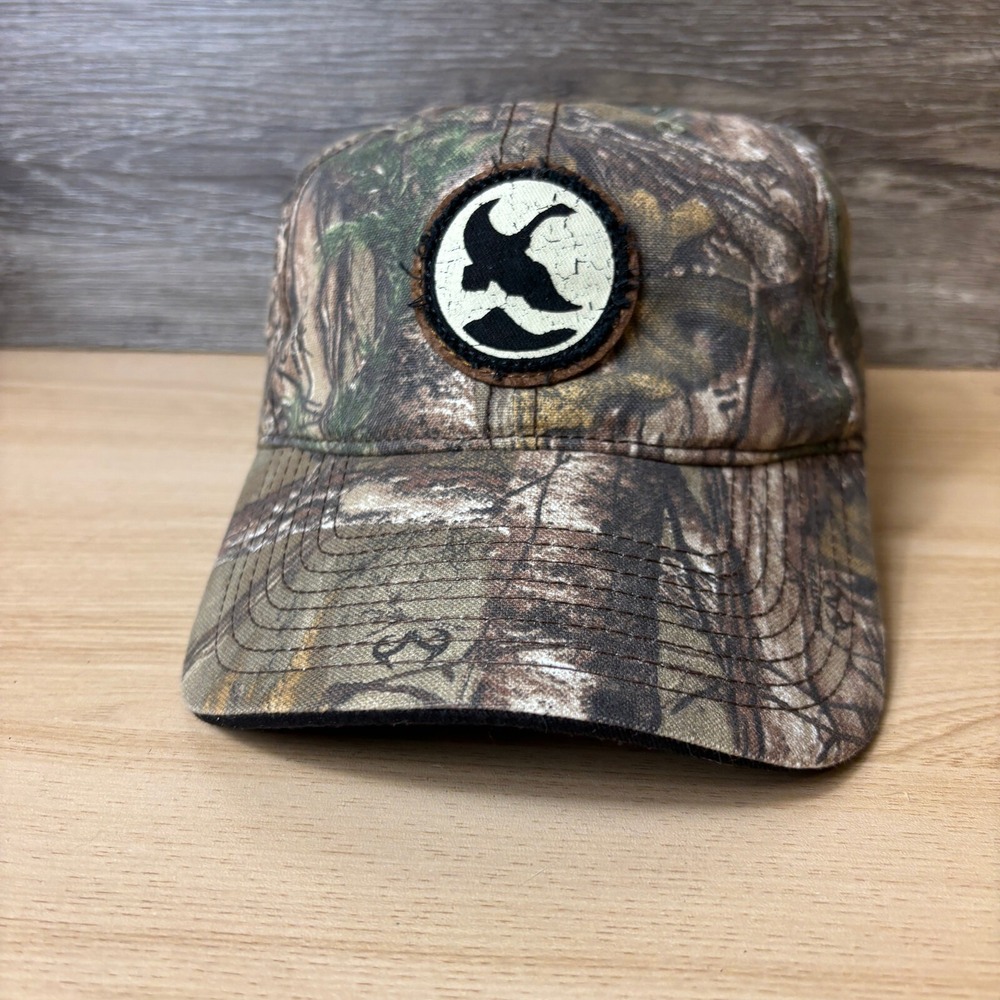 Gander Mountain Hat Cap Strap Brown Camo Camouflage Hunting Realtree Adjustable